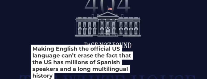 The White House’s Spanish-language page no longer works. Screenshot